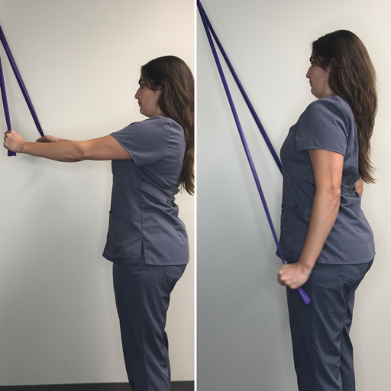 Shoulder extension with theraband 